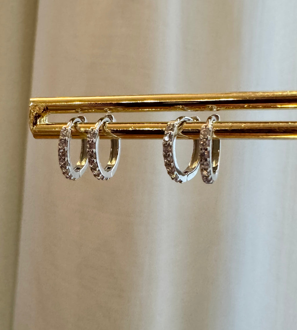 Classic diamanten hoops