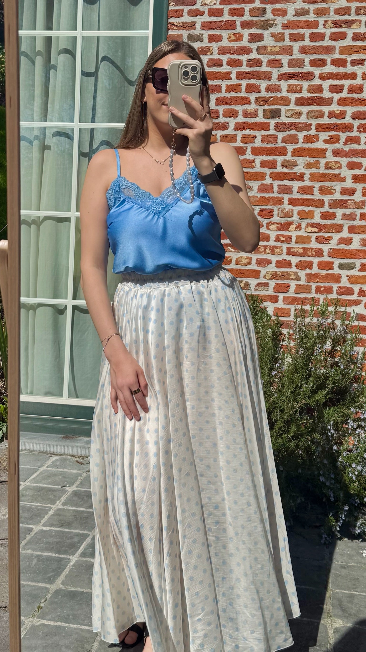 Polka dot lange rok