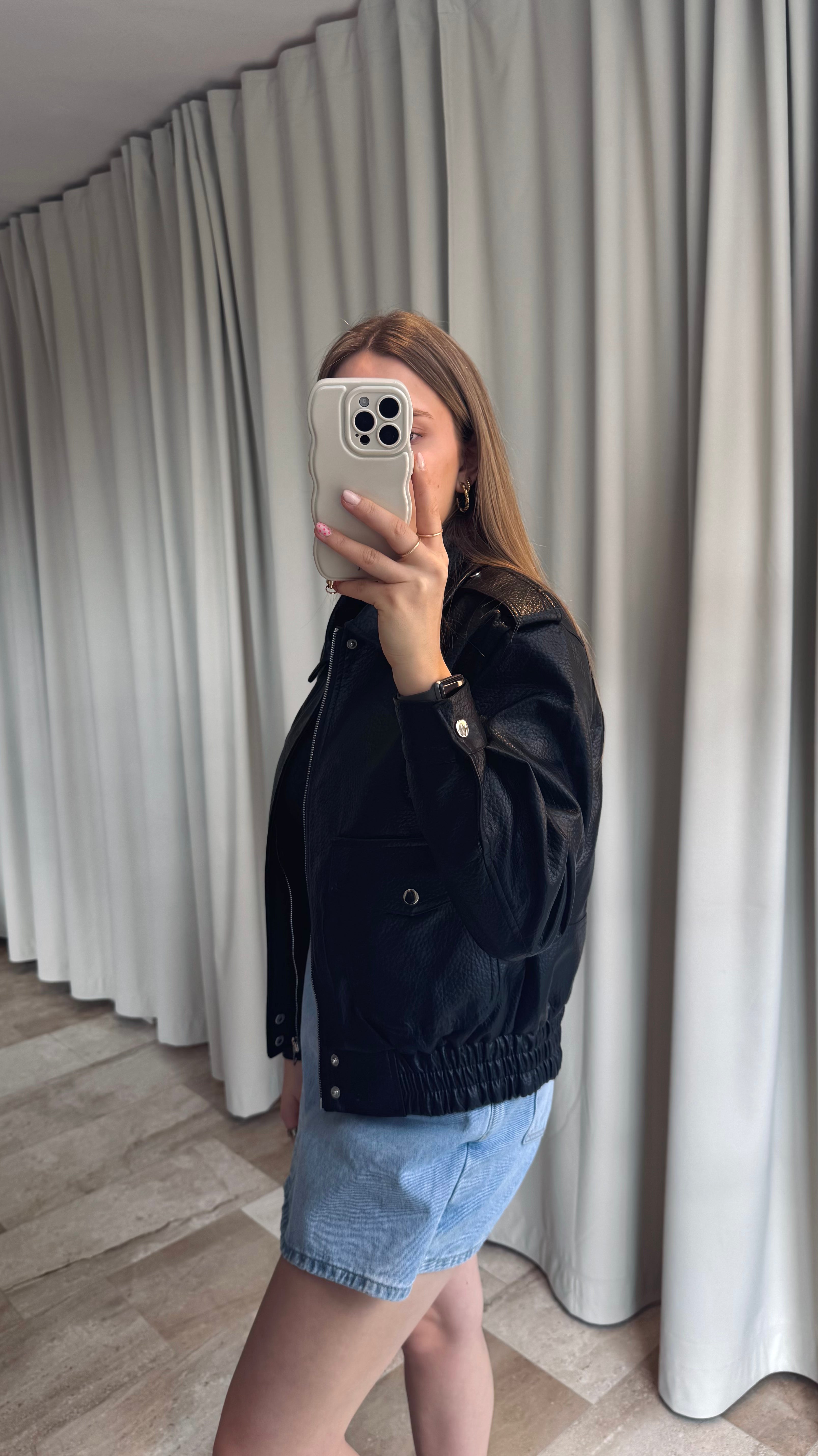 Loïs leren jas