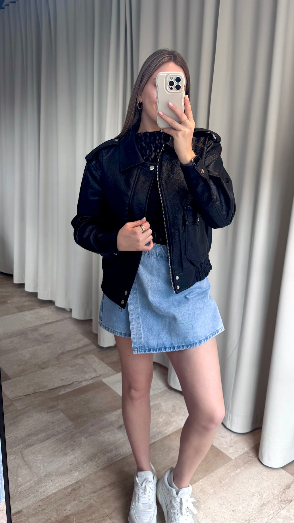 Loïs leren jas