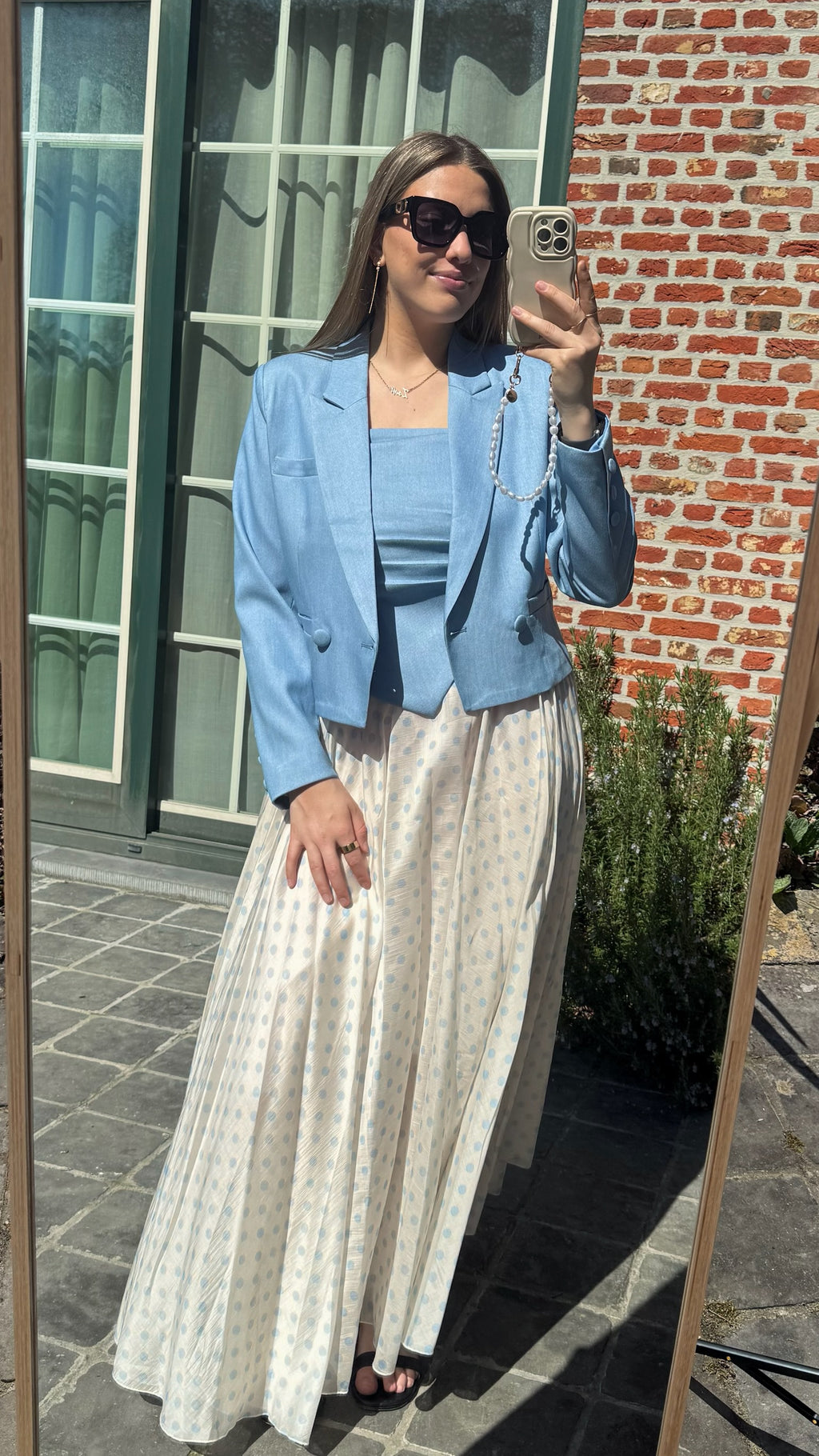 Polka dot lange rok