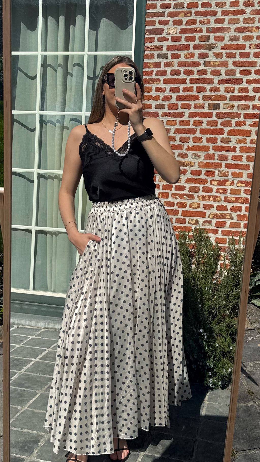 Polka dot lange rok