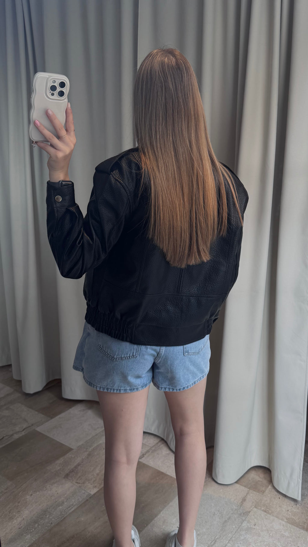 Loïs leren jas