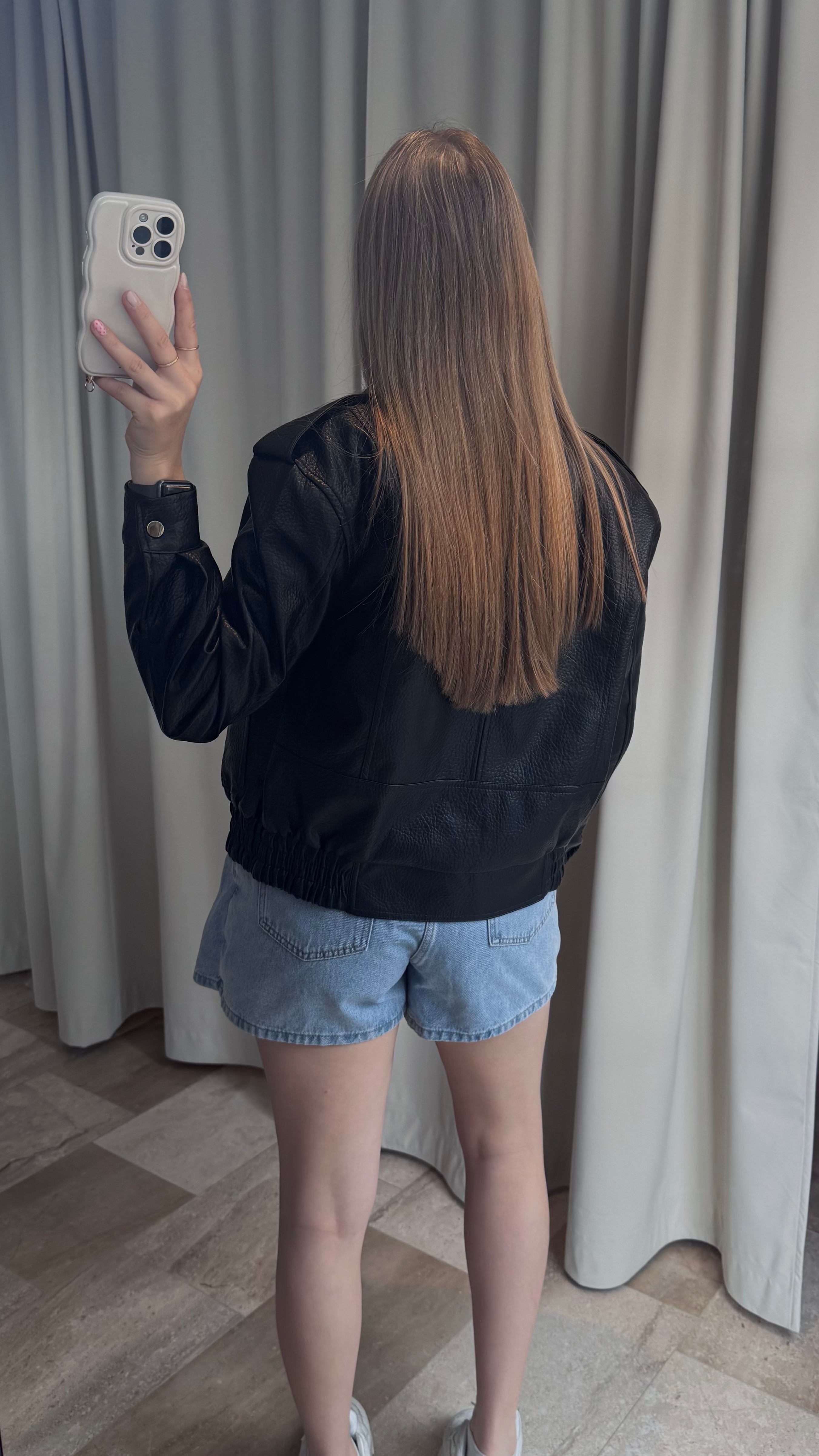 Loïs leren jas