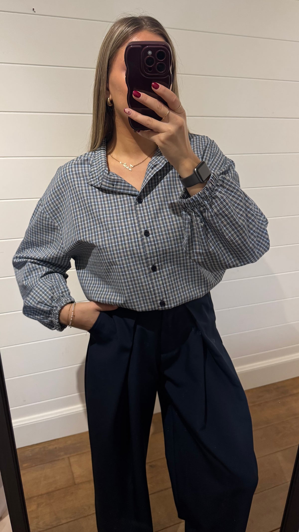 Checkered blouse
