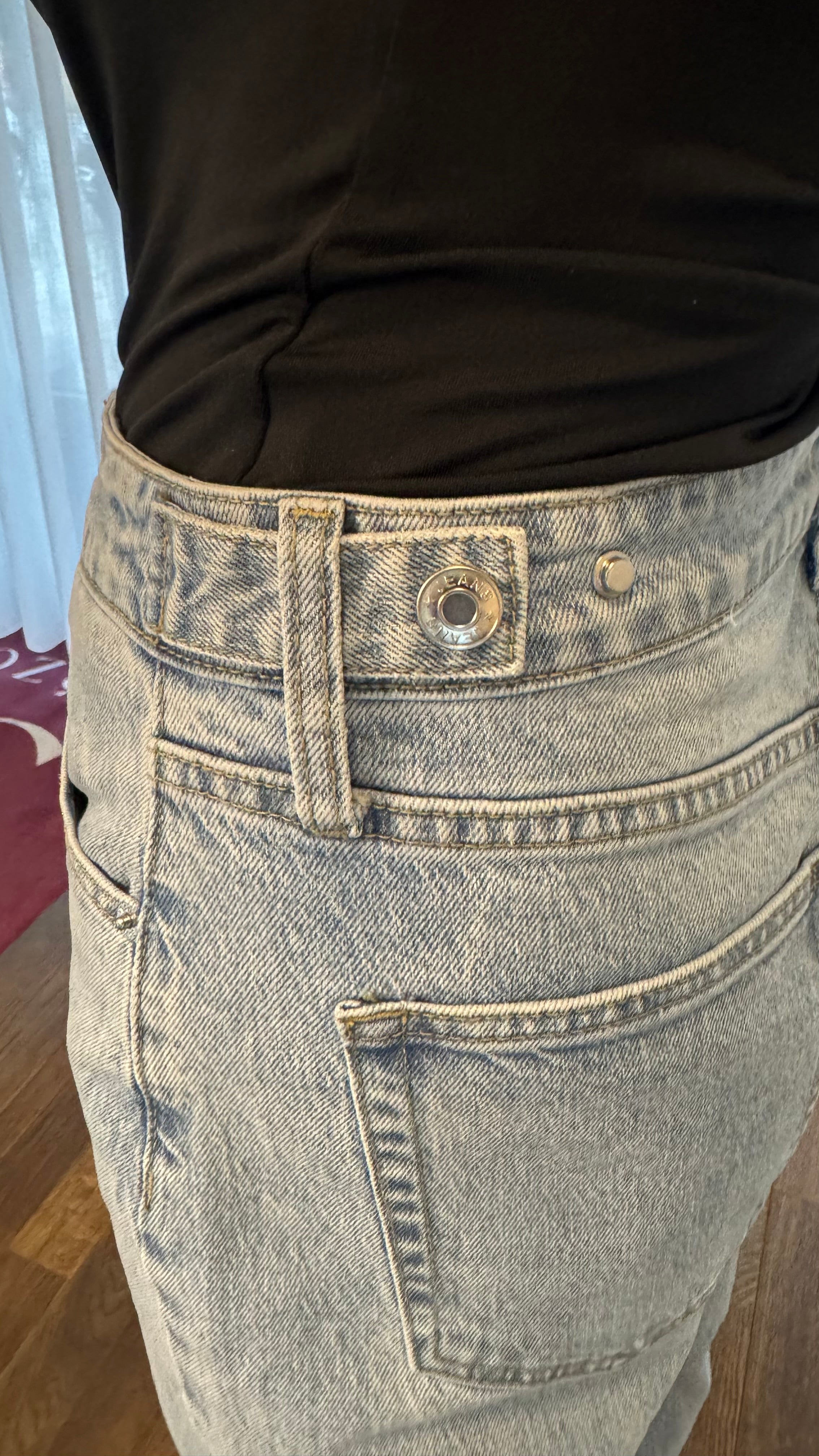 Straight jeans met verstelbare waist