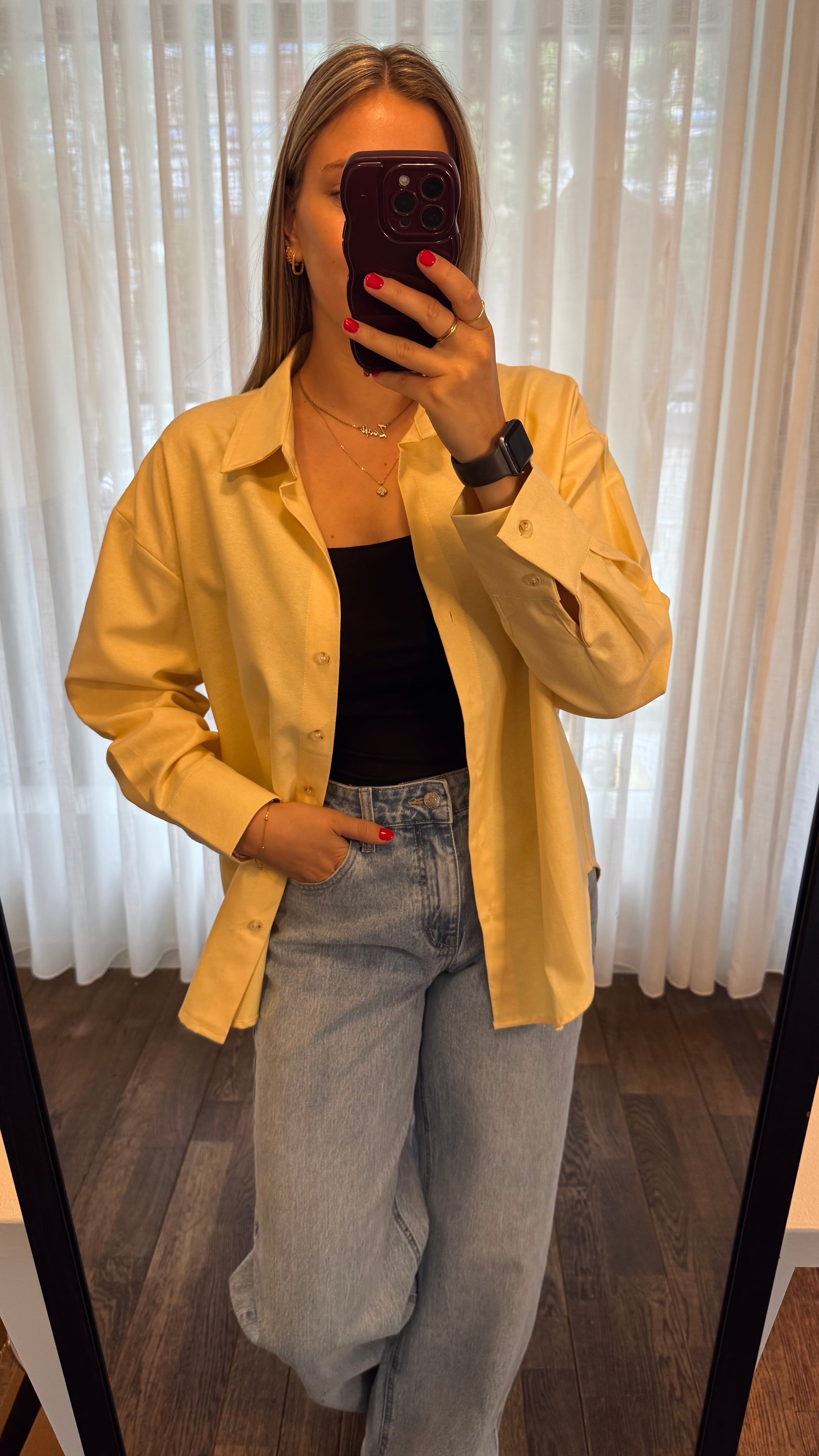 Straight jeans met verstelbare waist