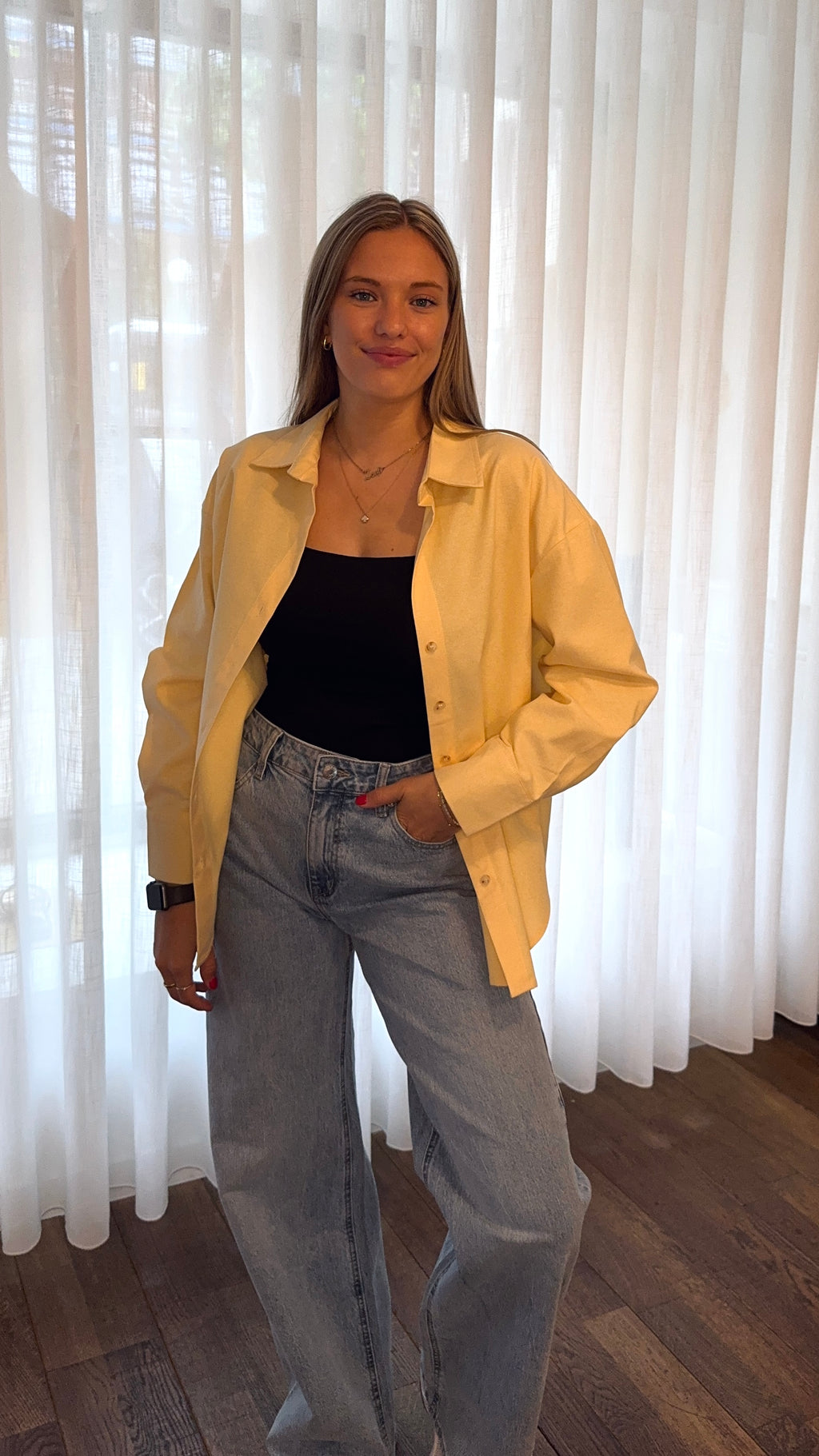 Straight jeans met verstelbare waist