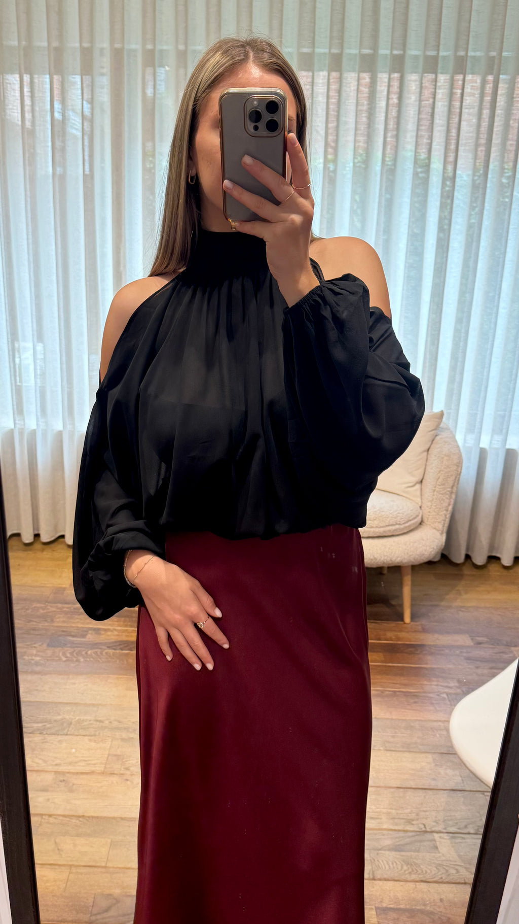 Satijnen rok Gwen