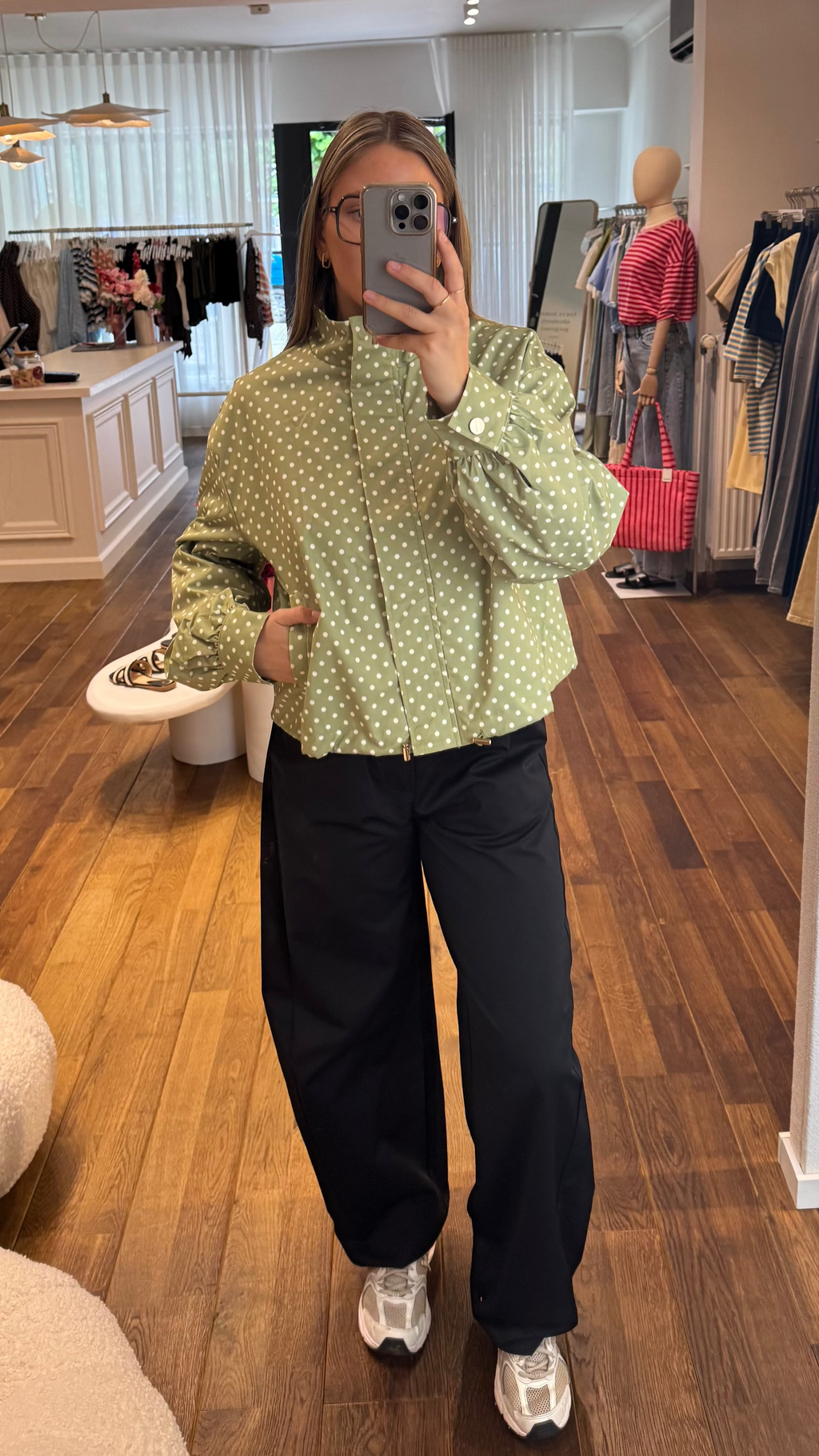 polka dot jas